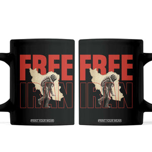 Free Iran Coffee Mug Iranian Freedom Memorial Hamid Mahdavi Tribute TS14 Black Print Your Wear