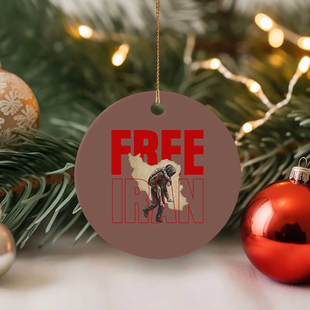 Free Iran Ceramic Ornament Iranian Freedom Memorial Hamid Mahdavi Tribute TS14 1pc Mocha Print Your Wear