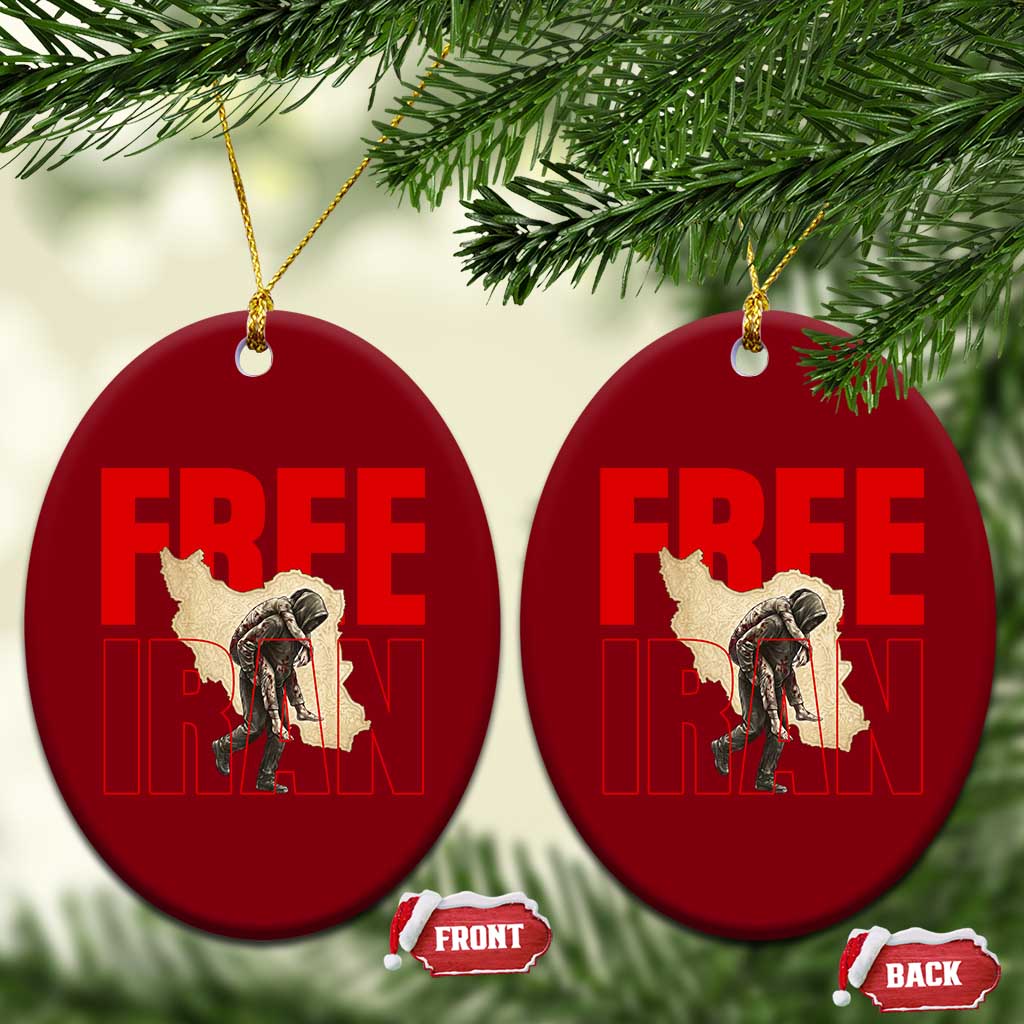 Free Iran Ceramic Ornament Iranian Freedom Memorial Hamid Mahdavi Tribute TS14 Print Your Wear