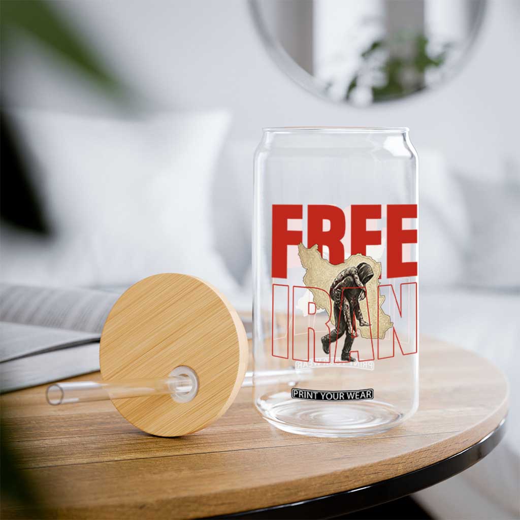 Free Iran Glass Can Iranian Freedom Memorial Hamid Mahdavi Tribute TS14 Print Your Wear