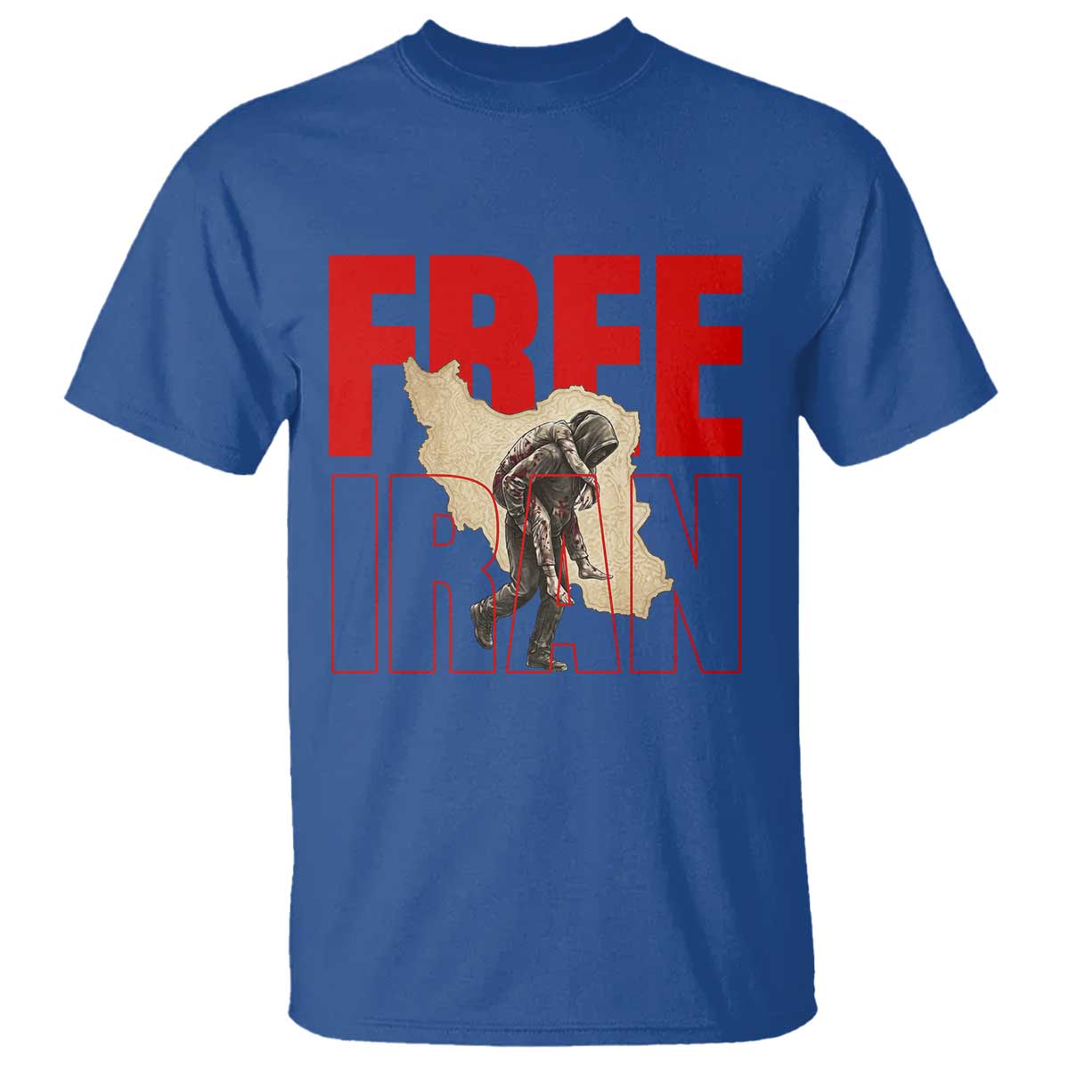 Free Iran T Shirt Iranian Freedom Memorial Hamid Mahdavi Tribute TS14 Royal Blue Print Your Wear