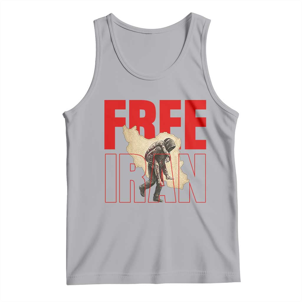 Free Iran Tank Top Iranian Freedom Memorial Hamid Mahdavi Tribute TS14 Athletic Heather Print Your Wear