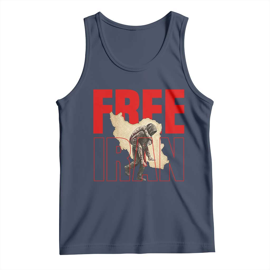 Free Iran Tank Top Iranian Freedom Memorial Hamid Mahdavi Tribute TS14 Navy Print Your Wear