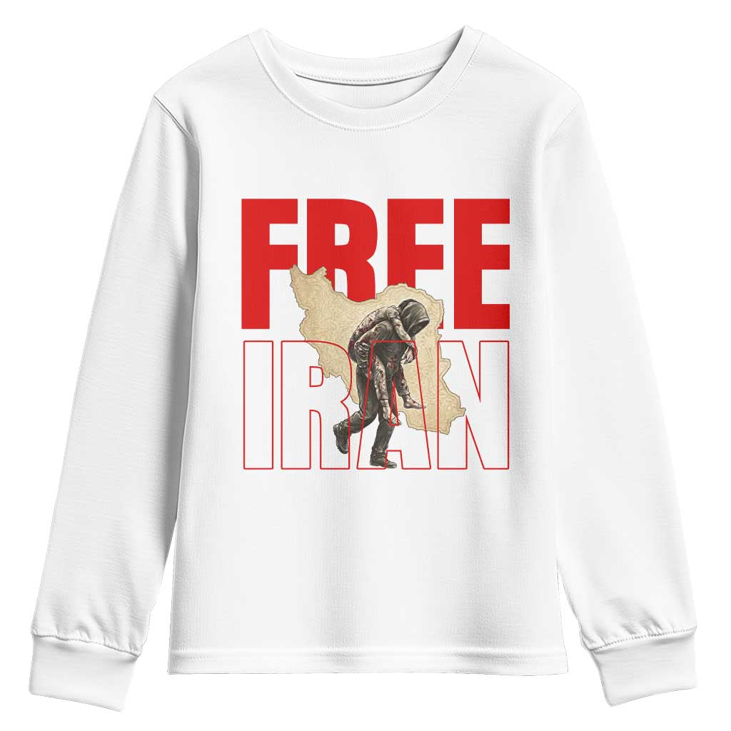 Free Iran Youth Sweatshirt Iranian Freedom Memorial Hamid Mahdavi Tribute TS14 White Print Your Wear