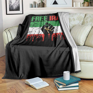 Free Iran Flag Throw Blanket Support Iranian Freedom No War TS14 Print Your Wear