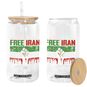 Free Iran Flag Glass Can Support Iranian Freedom No War TS14 Print Your Wear