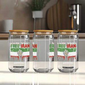 Free Iran Flag Glass Can Support Iranian Freedom No War TS14 Print Your Wear