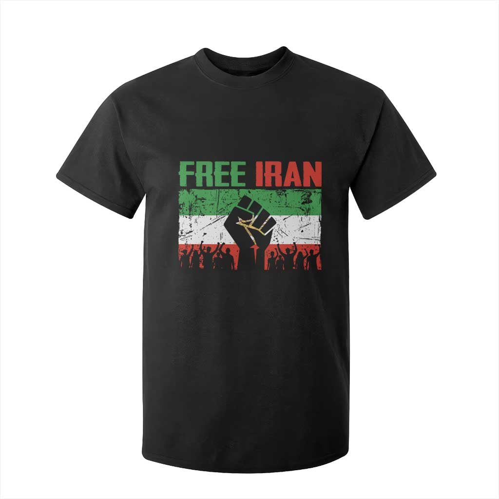Free Iran Flag T Shirt For Kid Support Iranian Freedom No War TS14 Black Print Your Wear