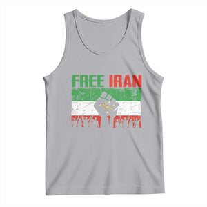 Free Iran Flag Tank Top Support Iranian Freedom No War TS14 Athletic Heather Print Your Wear