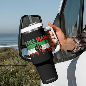 Free Iran Flag Tumbler With Handle Support Iranian Freedom No War TS14 Print Your Wear