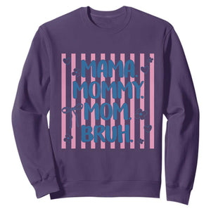Mama Mommy Mom Bruh Sweatshirt Funny Mom Life TS14 Purple Print Your Wear