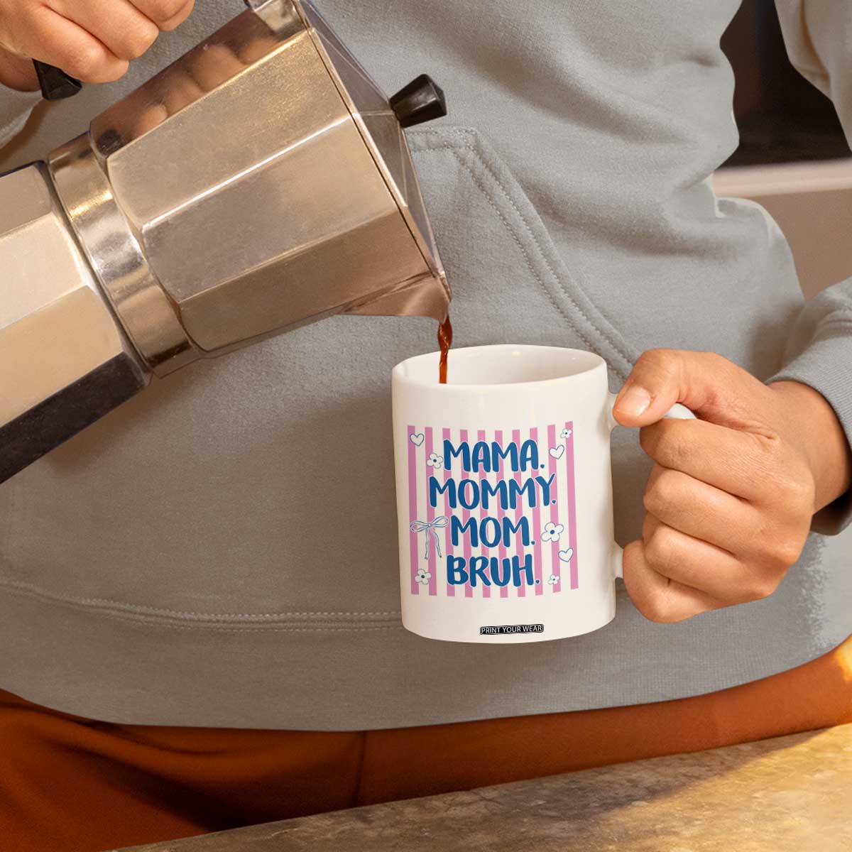Mama Mommy Mom Bruh Coffee Mug Funny Mom Life TS14 Print Your Wear