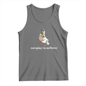 Everyday I'm Motherin Tank Top Funny Goose Mom TS14 Black Heather Print Your Wear