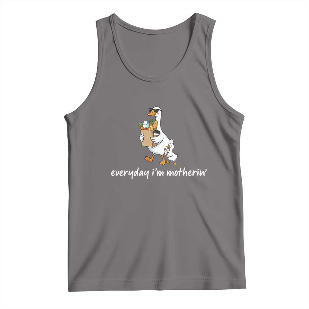 Everyday I'm Motherin Tank Top Funny Goose Mom TS14 Deep Heather Print Your Wear