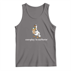 Everyday I'm Motherin Tank Top Funny Goose Mom TS14 Deep Heather Print Your Wear