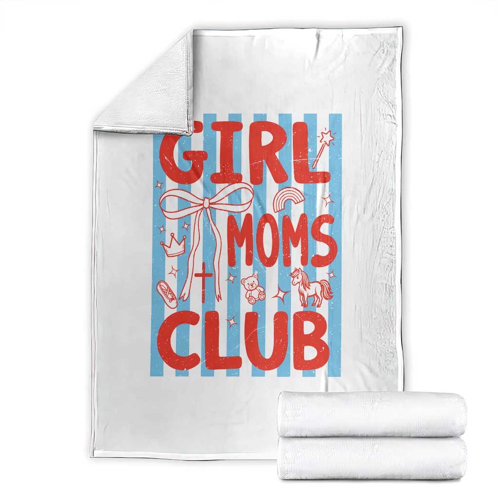 Girl Mom Club Throw Blanket Pregnancy Announcement First Time Mother's Day TS14 White Print Your Wear