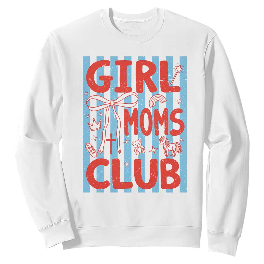 Girl Mom Club Sweatshirt Pregnancy Announcement First Time Mother's Day TS14 White Print Your Wear