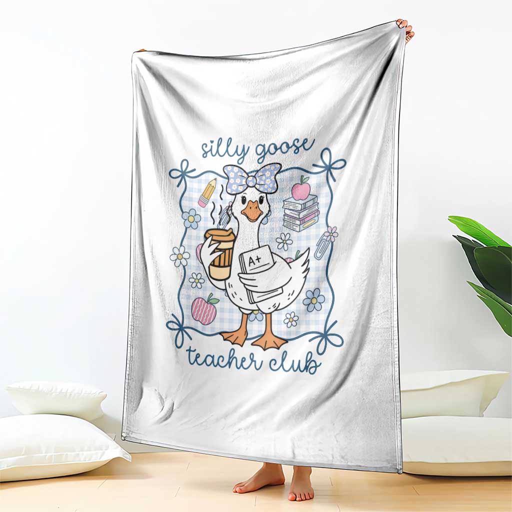 Silly Goose Teacher Club Throw Blanket Funny Back to School First Day TS14 Print Your Wear
