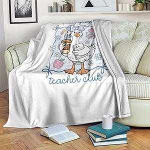 Silly Goose Teacher Club Throw Blanket Funny Back to School First Day TS14 Print Your Wear