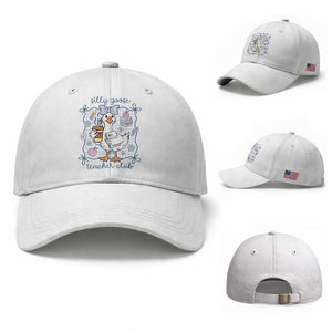 Silly Goose Teacher Club Baseball Cap Funny Back to School First Day TS14 Baseball Cap Universal Fit White Print Your Wear