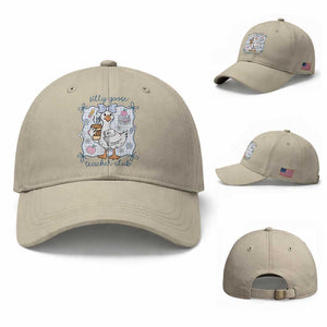Silly Goose Teacher Club Baseball Cap Funny Back to School First Day TS14 Baseball Cap Universal Fit Beige Print Your Wear