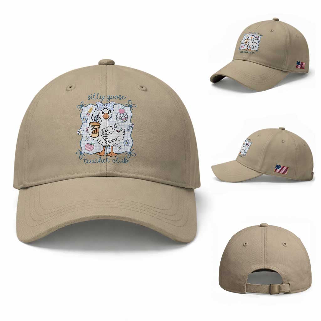 Silly Goose Teacher Club Baseball Cap Funny Back to School First Day TS14 Baseball Cap Universal Fit Khaki Print Your Wear
