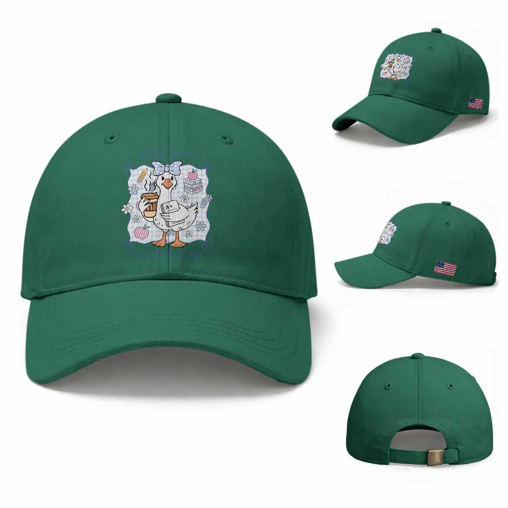 Silly Goose Teacher Club Baseball Cap Funny Back to School First Day TS14 Baseball Cap Universal Fit Irish Green Print Your Wear