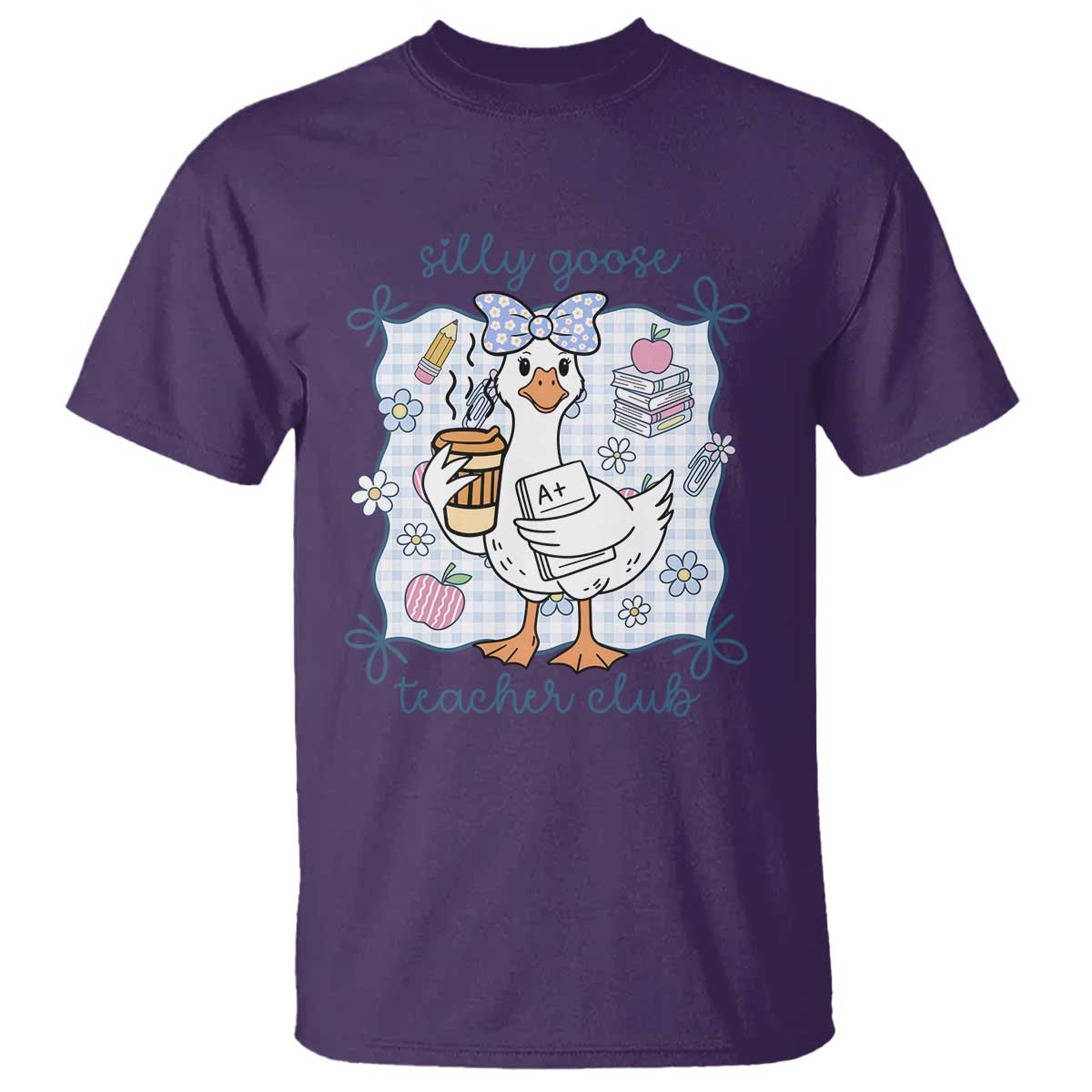 Silly Goose Teacher Club T Shirt Funny Back to School First Day TS14 Purple Print Your Wear