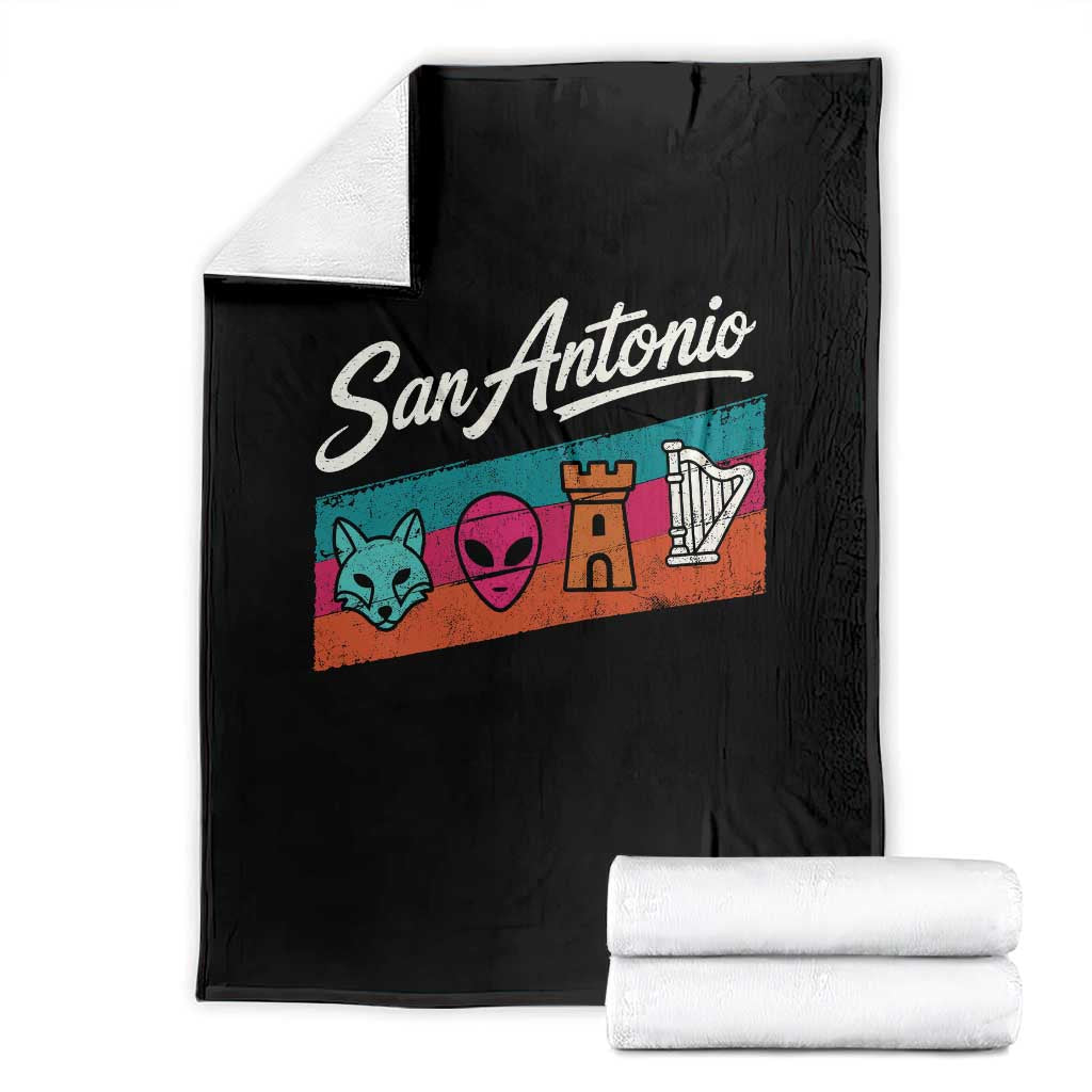 Funny Fox Alien Castle Harper Meme Throw Blanket San Antonio Texas Pride Sports Fan TS14 Black Print Your Wear