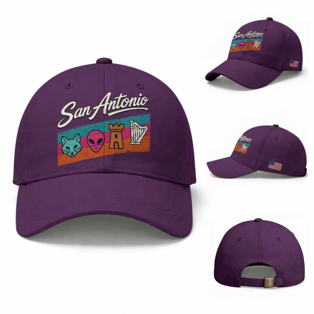 Funny Fox Alien Castle Harper Meme Baseball Cap San Antonio Texas Pride Sports Fan TS14 Baseball Cap Universal Fit Purple Print Your Wear