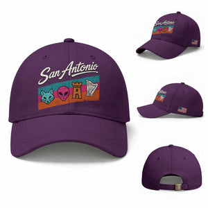 Funny Fox Alien Castle Harper Meme Baseball Cap San Antonio Texas Pride Sports Fan TS14 Baseball Cap Universal Fit Purple Print Your Wear