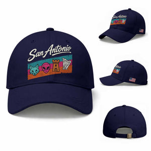 Funny Fox Alien Castle Harper Meme Baseball Cap San Antonio Texas Pride Sports Fan TS14 Baseball Cap Universal Fit Dark Blue Print Your Wear