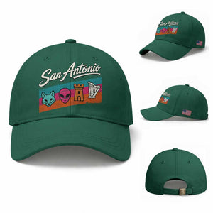 Funny Fox Alien Castle Harper Meme Baseball Cap San Antonio Texas Pride Sports Fan TS14 Baseball Cap Universal Fit Irish Green Print Your Wear