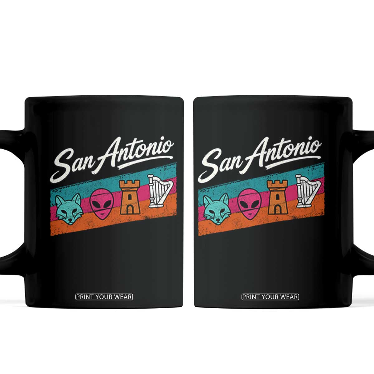 Funny Fox Alien Castle Harper Meme Coffee Mug San Antonio Texas Pride Sports Fan TS14 Black Print Your Wear