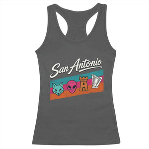 Funny Fox Alien Castle Harper Meme Racerback Tank Top San Antonio Texas Pride Sports Fan TS14 Dark Heather Print Your Wear