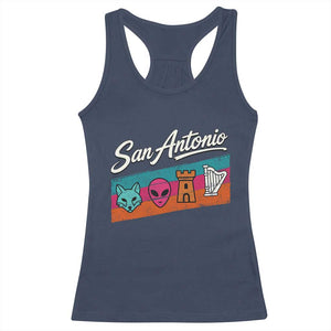 Funny Fox Alien Castle Harper Meme Racerback Tank Top San Antonio Texas Pride Sports Fan TS14 Navy Print Your Wear