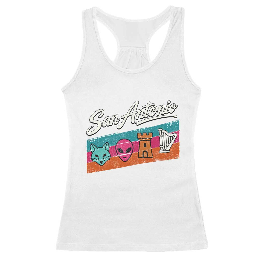 Funny Fox Alien Castle Harper Meme Racerback Tank Top San Antonio Texas Pride Sports Fan TS14 White Print Your Wear