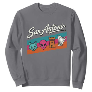Funny Fox Alien Castle Harper Meme Sweatshirt San Antonio Texas Pride Sports Fan TS14 Charcoal Print Your Wear