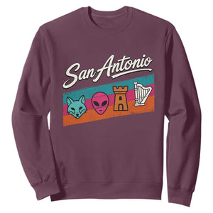 Funny Fox Alien Castle Harper Meme Sweatshirt San Antonio Texas Pride Sports Fan TS14 Maroon Print Your Wear