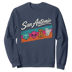 Funny Fox Alien Castle Harper Meme Sweatshirt San Antonio Texas Pride Sports Fan TS14 Navy Print Your Wear