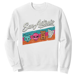 Funny Fox Alien Castle Harper Meme Sweatshirt San Antonio Texas Pride Sports Fan TS14 White Print Your Wear