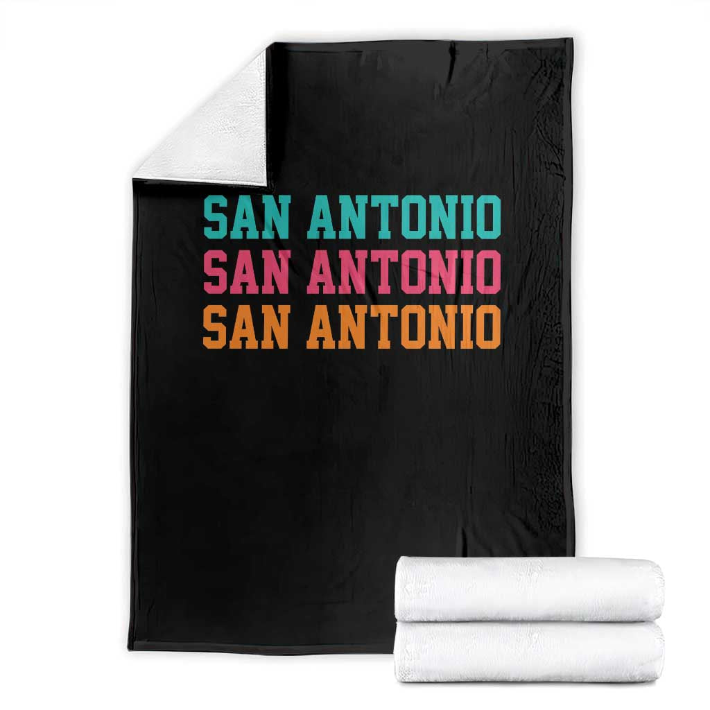 San Antonio Texas Pride Sports Fan Style Throw Blanket TX Game Day San Antonio Texas Pride Sports Fan TS14 Black Print Your Wear
