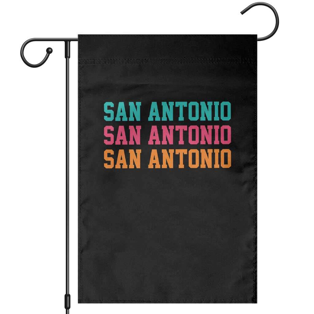 San Antonio Texas Pride Sports Fan Style Garden Flag TX Game Day San Antonio Texas Pride Sports Fan TS14 Black Print Your Wear