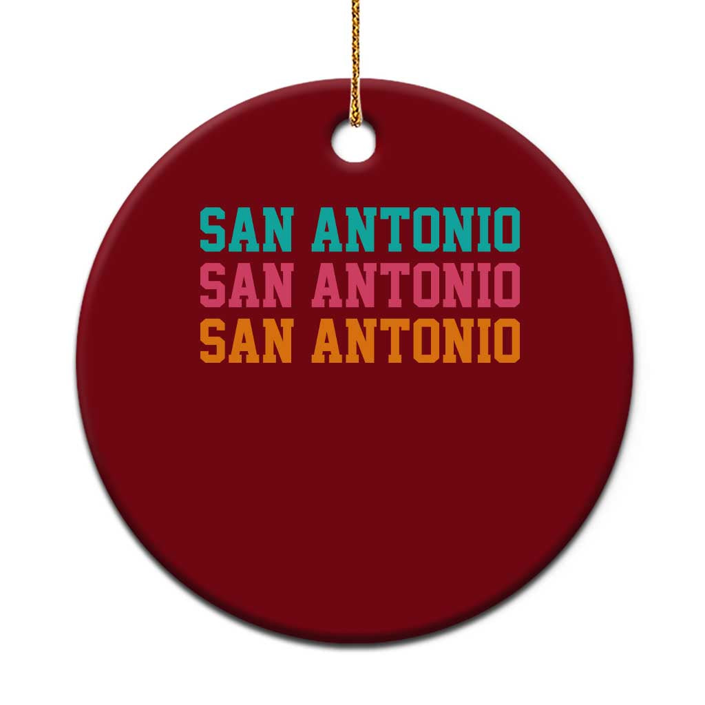San Antonio Texas Pride Sports Fan Style Ceramic Ornament TX Game Day San Antonio Texas Pride Sports Fan TS14 1pc Red Print Your Wear