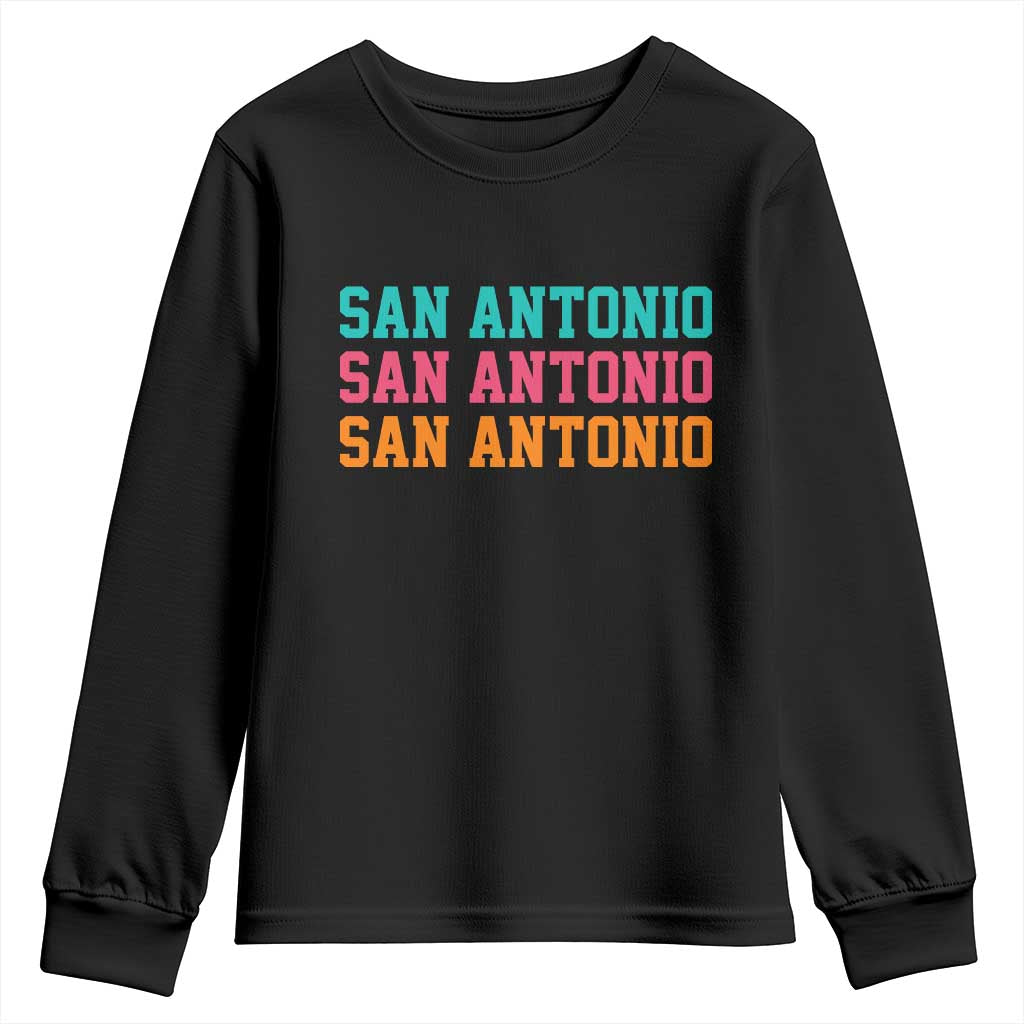 San Antonio Texas Pride Sports Fan Style Youth Sweatshirt TX Game Day San Antonio Texas Pride Sports Fan TS14 Black Print Your Wear