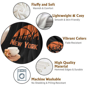 New York Skyline NY State Pride Throw Blanket Game Day Sports Fan TS14 Print Your Wear