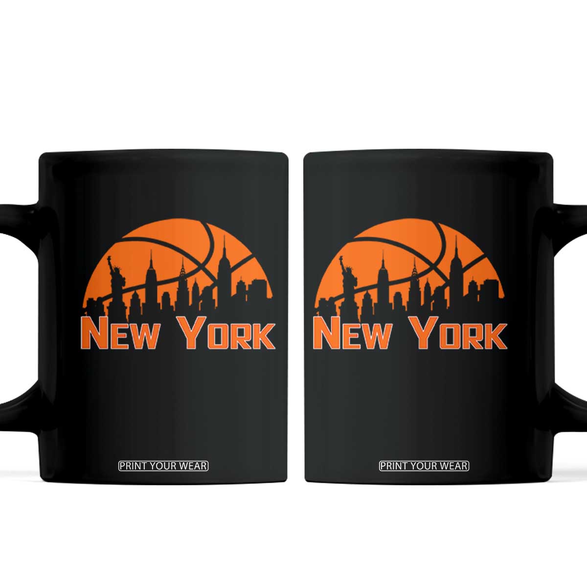 New York Skyline NY State Pride Coffee Mug Game Day Sports Fan TS14 Black Print Your Wear