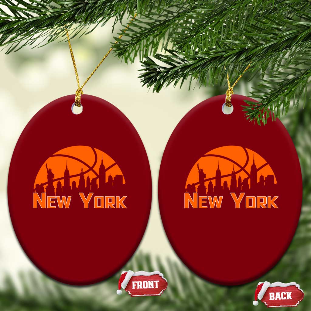 New York Skyline NY State Pride Ceramic Ornament Game Day Sports Fan TS14 Print Your Wear