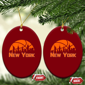 New York Skyline NY State Pride Ceramic Ornament Game Day Sports Fan TS14 Print Your Wear