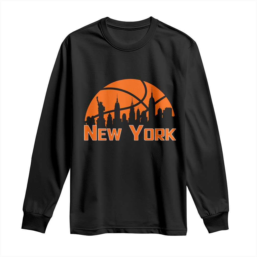 New York Skyline NY State Pride Long Sleeve Shirt Game Day Sports Fan TS14 Black Print Your Wear